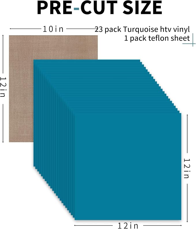 HTVRONT Teal Heat Transfer Vinyl - Image 2