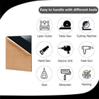 2 Pack 12'' x 16'' Opaque Black Acrylic Sheet, 3mm Thick Acrylic Plastic Sheets - Image 4