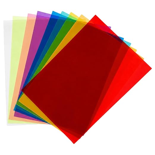 9 Pcs A2 Plastic Sheets, Transparent PVC Assorted Colors, 16.5 x 23.4 in - Image 5