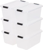 IRIS USA 6-Pack Clip Box with Latching Lids, 13 Quart Craft Storage Bins - Image 9