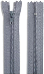 Dark Grey 22" Nylon Coil Zipper Non-Separating Closed End – Replacement Zipper - Image 3