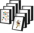 HD Glass Wooden Black Hollow Photo Frame, 4x6 Shadow Box by CROISSANT