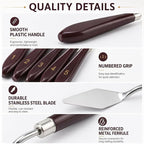 5-Piece Stainless Steel Palette Knife Set | Oil, Watercolor Painting, Cake - Image 8