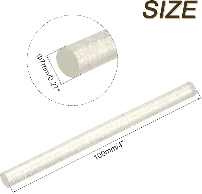 uxcell Mini Hot Glue Sticks for Glue Gun 7mm x 100mm Glitter Transparent Yellow - Image 2