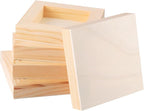 FSWCCK 5 Pack 4 x 4 inch Wood Panel Boards, Unfinished Wood Canvas Panels by FSWCCK