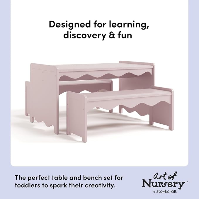 Storkcraft Casablanca Montessori Indoor Kids Table & Bench Set – GREENGUARD - Image 4
