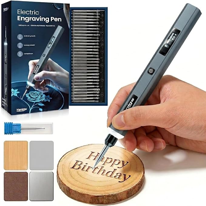 Vanlgs Engraving Pen for Metal Wood Glass Plastic, Engraving Tool by Vanlgs