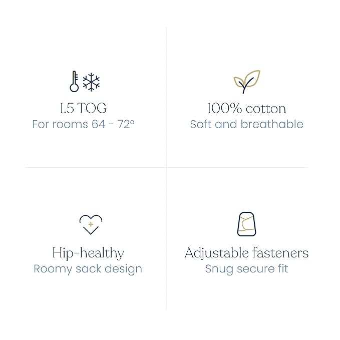 HALO 100% Cotton Sleepsack Swaddle, 3-Way Adjustable Wearable Blanket, TOG 1.5, Ocean Life, Small, 3-6 Months