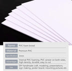 DIYASY 6 Sheets 3mm White Foam Boards, 11.8 x 7.8inch Rectangle Foam PVC Sheet - Image 3