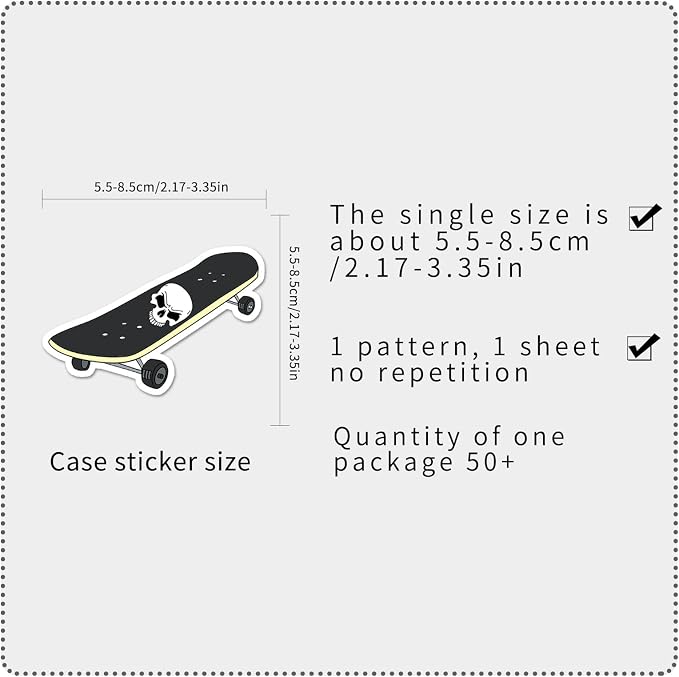 Cool Skateboard Stickers, Vinyl Waterproof Sticker Packs Bulk - Image 8