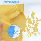 TUMIYA Gold Heat Transfer Vinyl HTV Rolls, Glossy Adhesive HTV Vinyl - Image 3