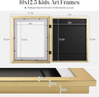 Kids Art Frames, 10x12.5 Front Opening Kids Artwork Frames Changeable, Displays - Image 3