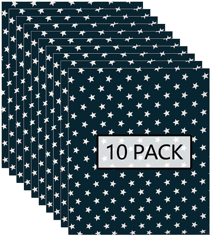 FUNKAKA Star Heat Transfer Vinyl HTV 10 Sheets by FUNKAKA