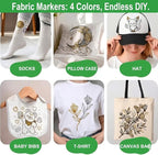 Paint Markers, 4 Colors Oil-Based Waterproof Quick Dry Permanent Paint Pens - Image 4