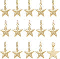 Beebeecraft 1 Box 20Pcs Star Charms Real 18K Gold Plated Five-Pointed Pentagram by Beebeecraft