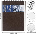 8.3x5.8 Sketch Book, Top Spiral Bound Sketch Pad, 60sheets 92lb/150gsm Bright - Image 2