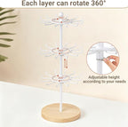 Mkono Bracelet Holder Gold Metal Rotating Bracelet Display Stand 3 Tier Jewelry - Image 2
