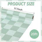 Green Checkered Bulletin Board Paper Roll Retro Hippie Green Bulletin Board - Image 2