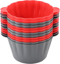 12 Pack Reusable Non-stick Large Silicone Baking Cups, 3.54 Inch Jumbo Silicone by Mirenlife