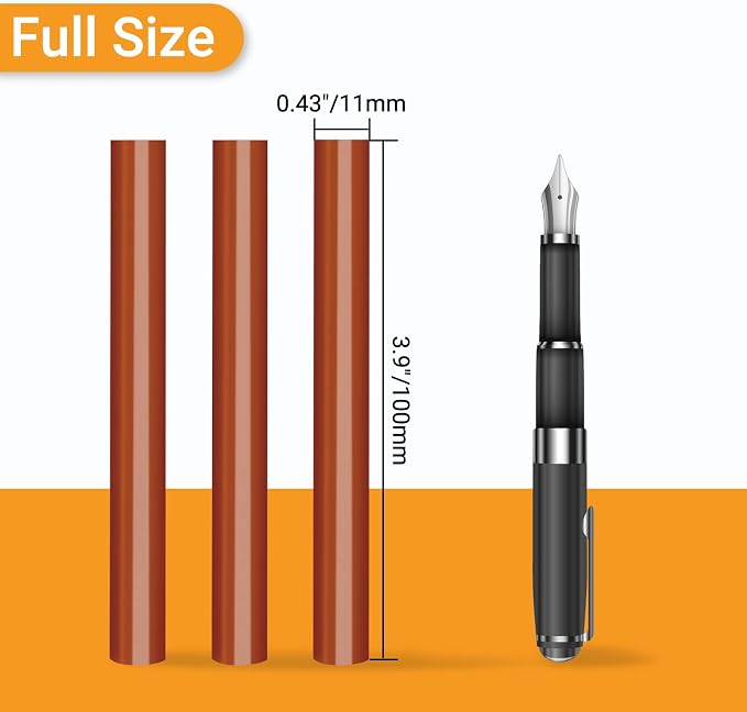 Brick Red Hot Glue Stick, Manarty 48 PCS Full Size 0.43" Dia x 4" Long Hot Melt - Image 2