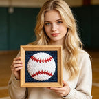 INFUNLY Baseball Punch Needle Embroidery Kit 9.4 Inch Square Punch Needle Craft - Image 7