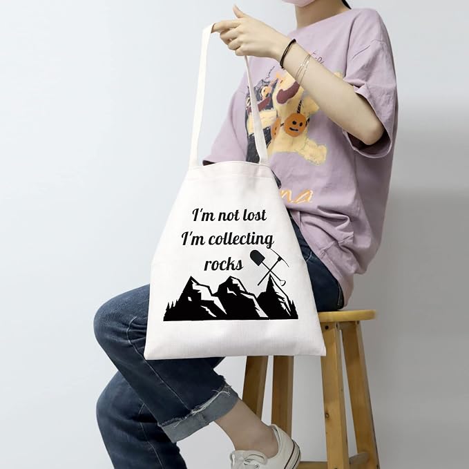 MBMSO Rock Collector Tote Bag Geologist Gifts I'm Not Lost I'm Collecting Rocks - Image 7