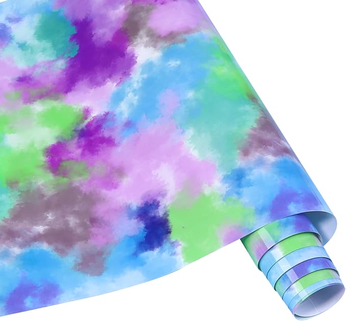 HTVSTD Purple Tie Dye HTV Heat Transfer Vinyl 12×8ft Iron on Vinyl | Vivid Color by CraftingEveryday