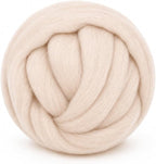 3.53oz Wool Roving: Needle Felting Wool White Roving Wool Felting Supplies Pure by Gipony