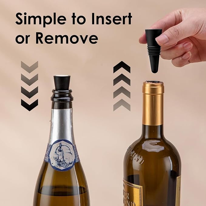 Wine Stoppers set of 3, Wine Bottle Stopper Corks - Image 3