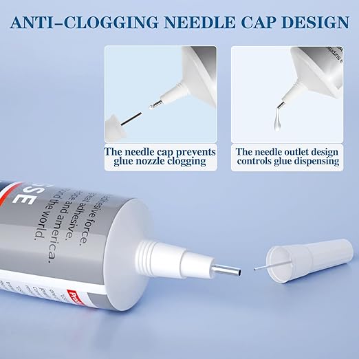 FITTDYHE B7000 Glue Clear with Precision Tip，50Ml B7000 Glue Clear - Image 3
