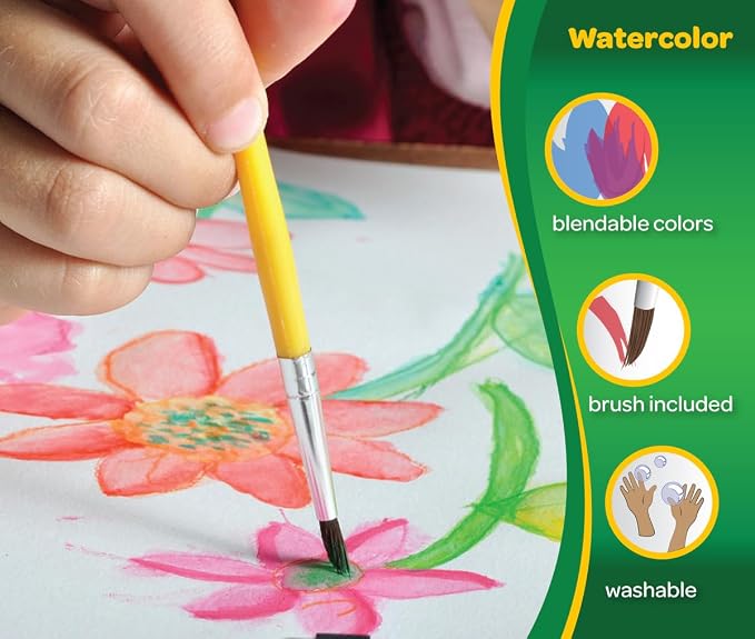 Crayola Watercolor Paint Set, School Supplies Essentials, Washable Paint - Image 6