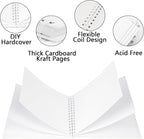 7x7 Inch DIY Scrapbook Photo Album, Hardcover Kraft Paper Acid-Free, 20 Sheets - Image 5