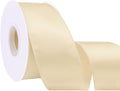 Cream 2.5 Inch Continuous 25 Yards Satin Wired Ribbon by Simplegoal