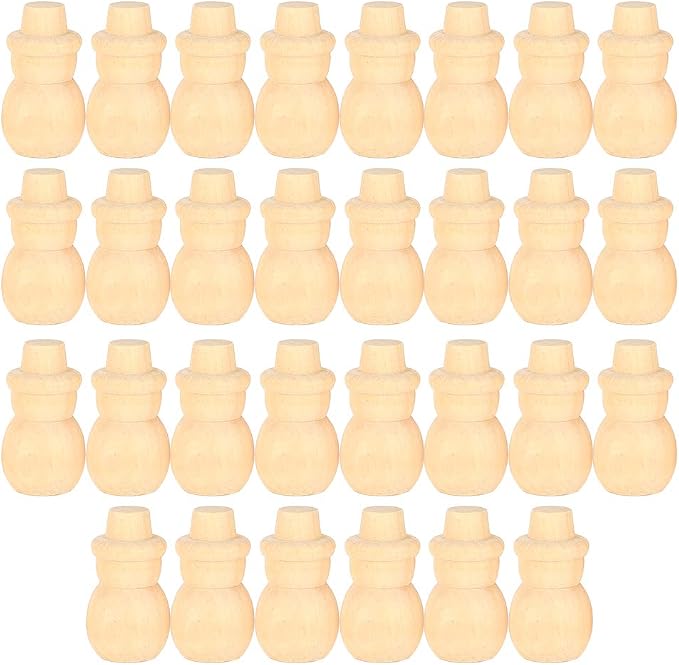 30PCS Wooden Embellishments, Wooden Cutouts Wood Ornaments Unfinished Wood by Jwthee