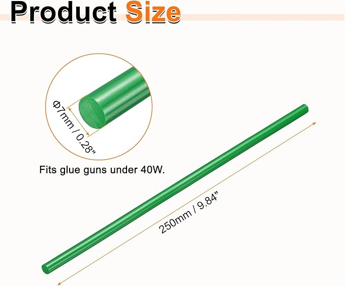 HARFINGTON 10pcs Hot Glue Sticks 0.28" Dia x 9.84" Long EVA Mini Hot Melt - Image 2