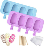 Ozera Popsicles Molds, 2 Pack Silicone Cake Pop Molds Cakesicle Maker Set | by Ozera