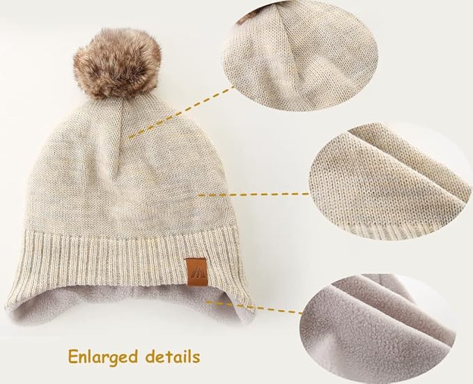 Moon Kitty Baby Boys Hats Toddler Beanies for Boys Winter Fleece Winter Hat Boys