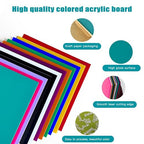 12 Piece 1/8 Thick 12 x 12 Inch 3mm Color Casting Acrylic Sheet - Image 3