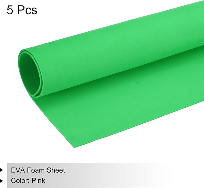 MECCANIXITY EVA Foam Sheets Bright Green 35.4 Inch x 19.7 Inch 2mm Thick Crafts - Image 3
