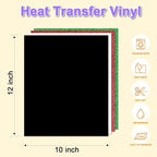 DUEUIOE HTV Heat Transfer Vinyl 80 Sheets 12''x10'' - Image 3