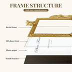 Cuspin Gold Picture Frame 6x8 Frames, Ornate Vintage Resin Photo Frame - Image 5