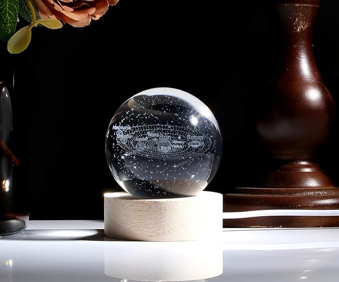 MAIBAOTA 3D Solar System Space Balls 2.4 Inches Crystal Ball Astronomy Decor - Image 3