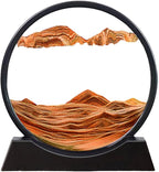 SOFLIY 3D Dynamic Sand Art Liquid Motion, Moving Sand Art Picture Round Glass by Unknown