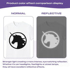 TUMIYA Heat Transfer Vinyl Reflective Black HTV Roll, Reflective HTV Vinyl - Image 6