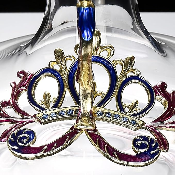 Simcat Handmade Painted Enamel Flower Glass Wine Glasses Transparent Refined - Image 6