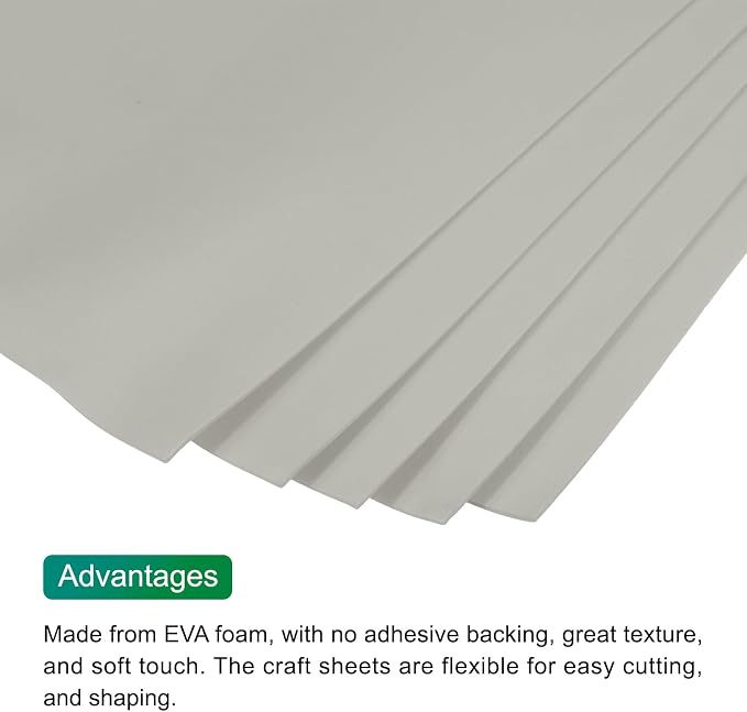 MECCANIXITY EVA Foam Sheets Grey 35.4 Inch x 19.7 Inch 2mm Thick Crafts Foam - Image 4