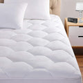 Full Mattress Pad, 8-21" Deep Pocket Protector Ultra Soft Quilted Fitted Topper by Favorland