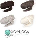 Natural Wool roving, 8 OZ. Best - Image 8