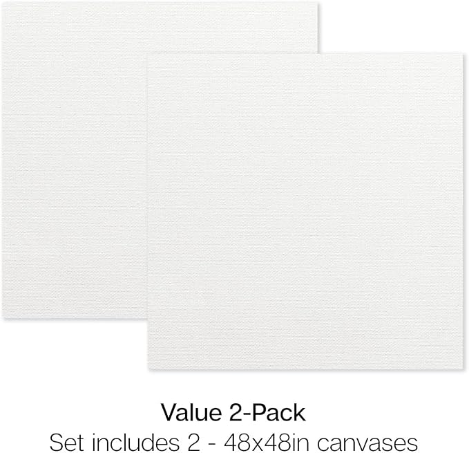 KINGART Stretched White Canvas Set – Square, 48x48 Inch, Triple Gesso Primed – - Image 6