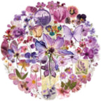 50PCS Transparent Flora Scrapbook Stickers, Flower-D | Vintage Aesthetic Flowers - Image 5
